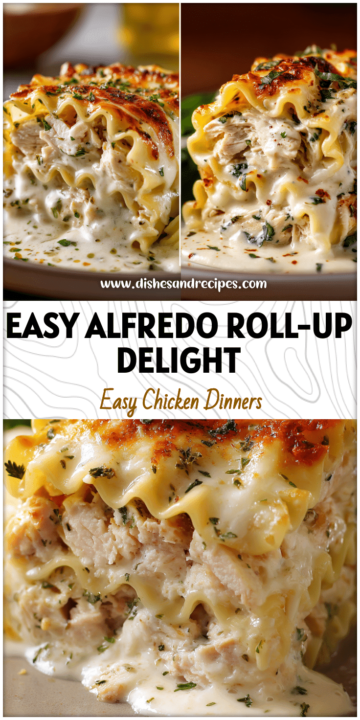 White Chicken Alfredo Lasagna Roll Ups – Easy Pasta Dinner Favorite
